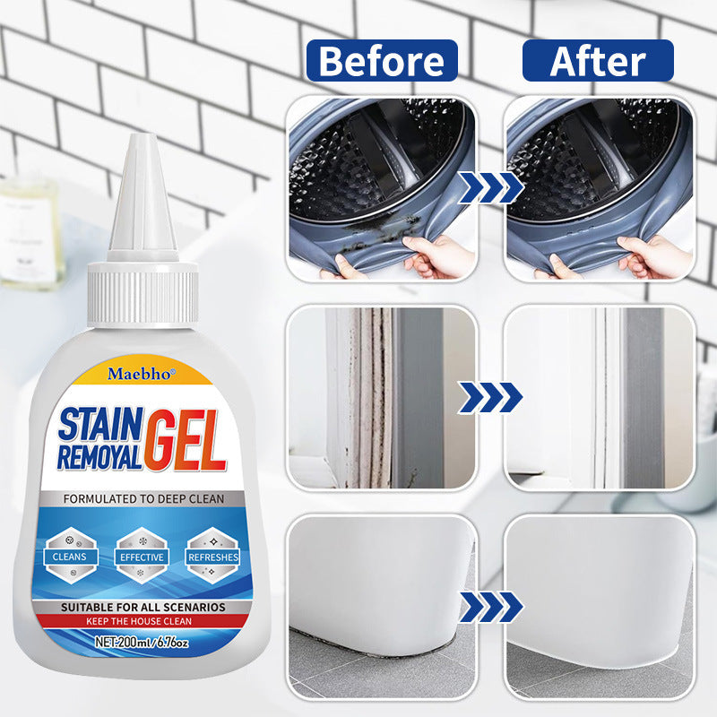 Mold-removal gel for washing machine tub cleaning