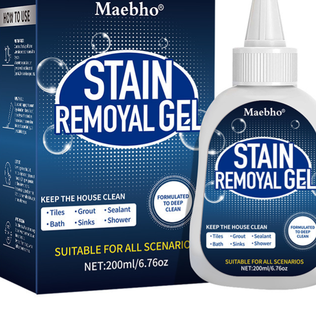 Mold-removal gel for washing machine tub cleaning