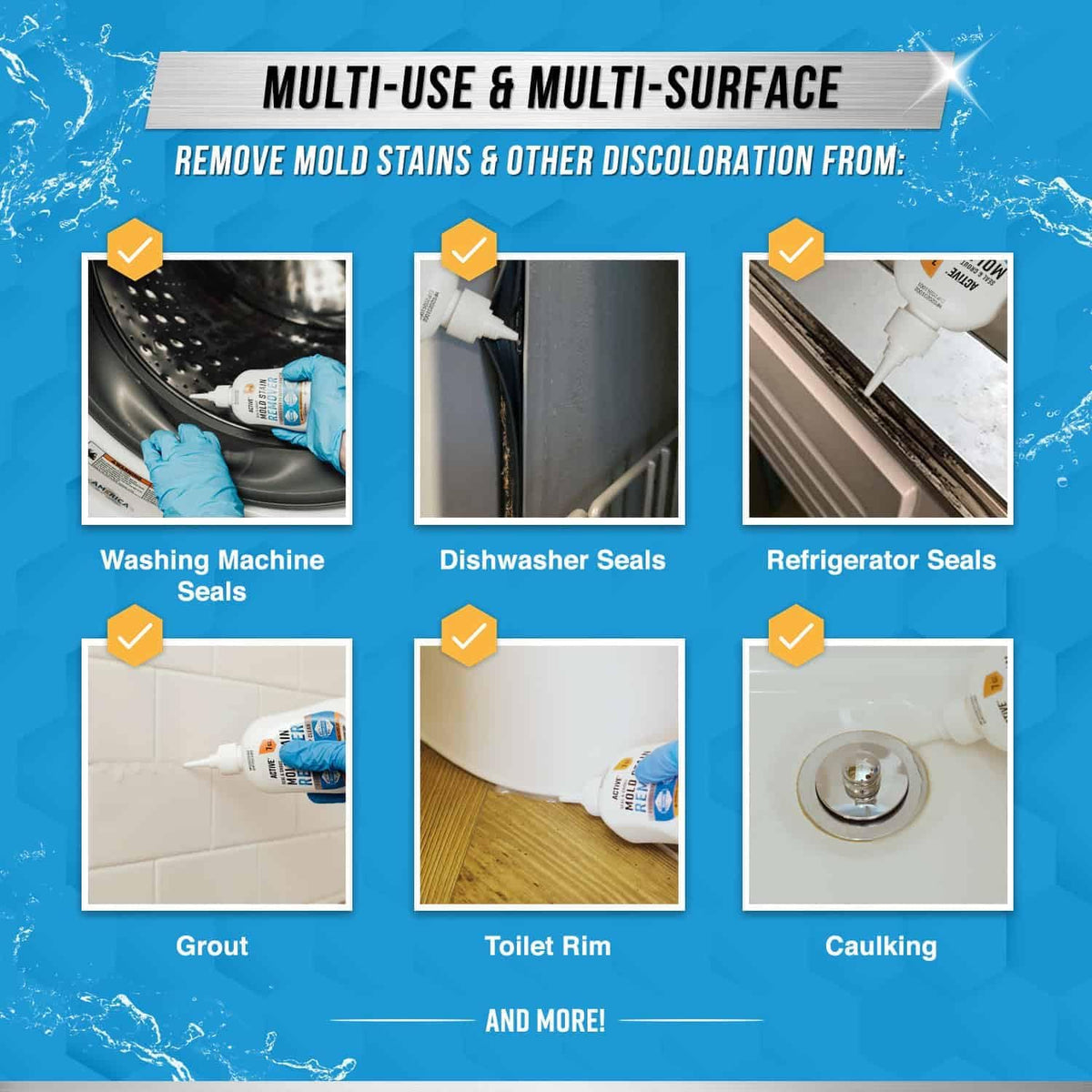 Mold & Grout Stain Remover Gel