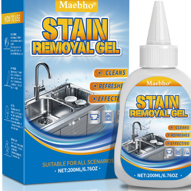 Mold-removal gel for washing machine tub cleaning